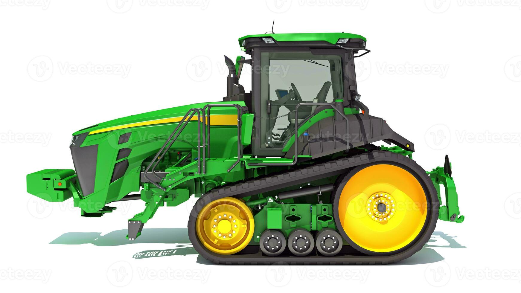 3D rendering of Farm Tractor model on white background photo