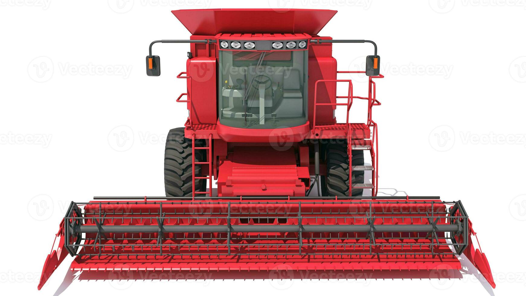 Combine Harvester farm equipment 3D rendering on white background photo