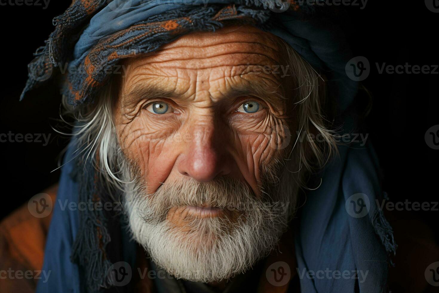 AI generated Portrait of a Senior Man in Traditional Attire photo