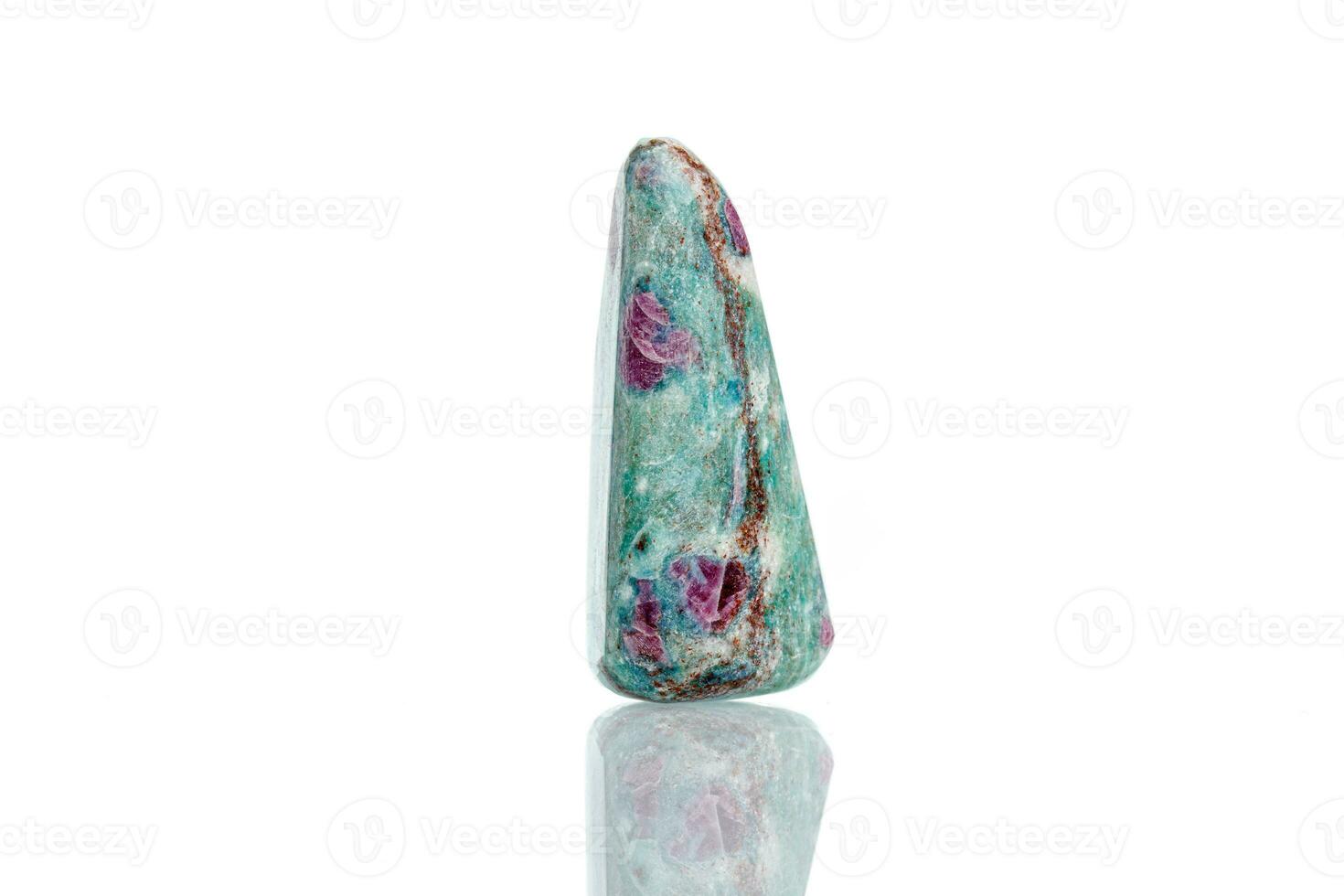 macro mineral stone ruby on a white background photo