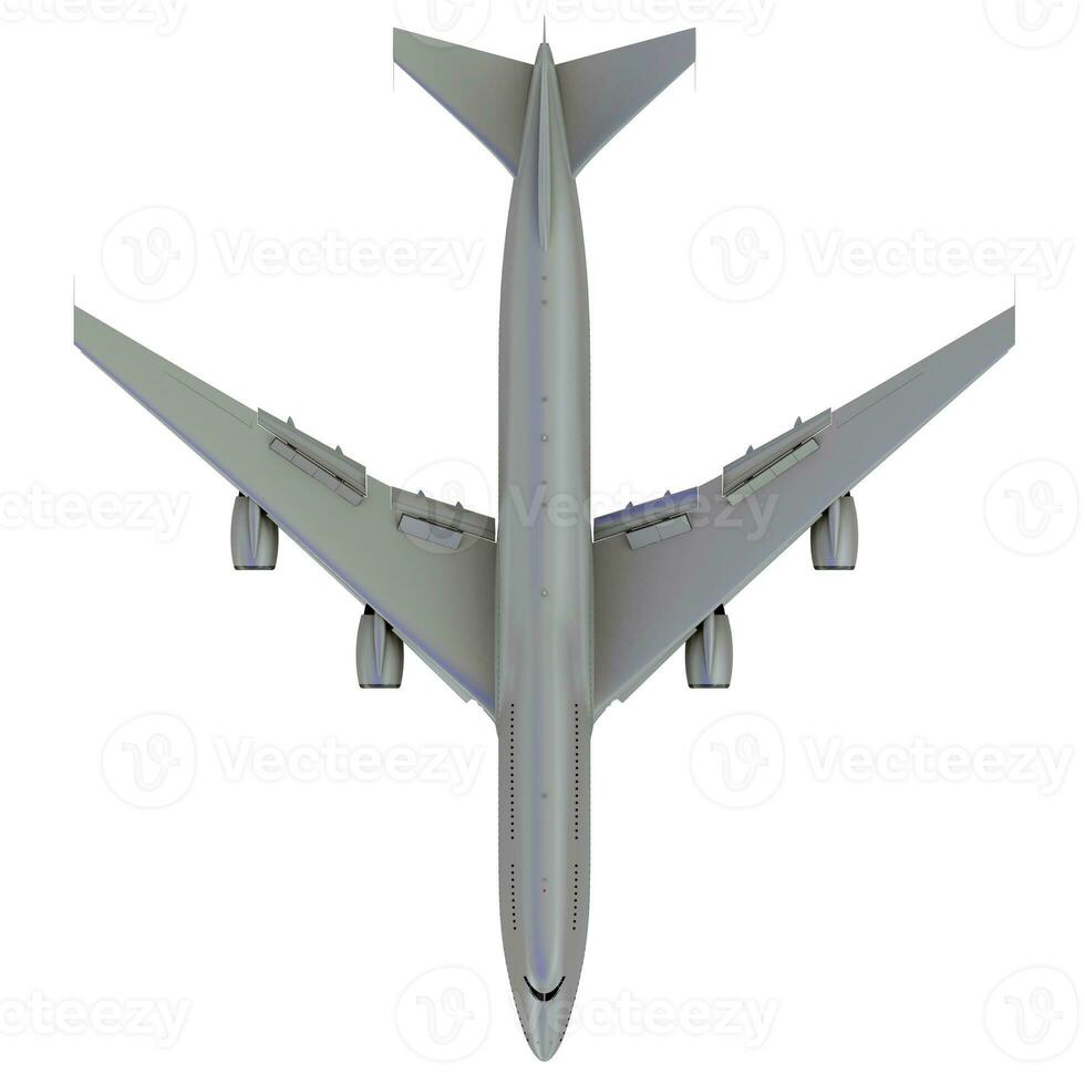 Jet Plane 3D rendering on white background photo