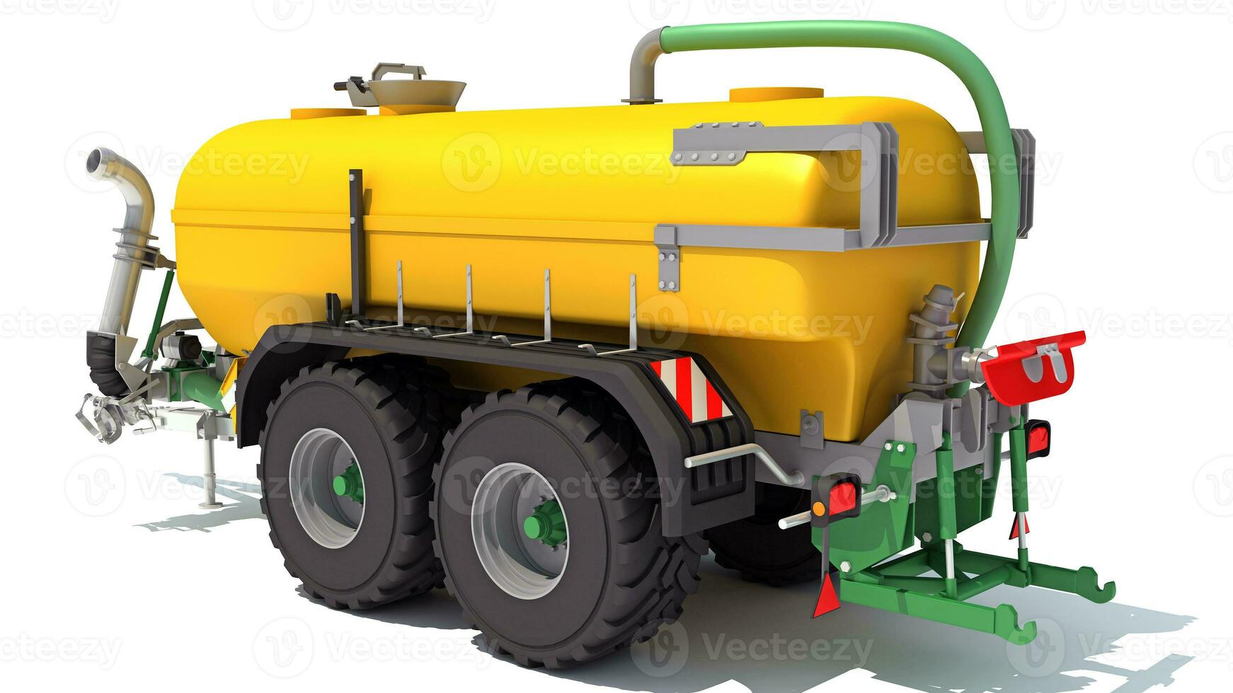 Farm Trailer 3D rendering on white background photo