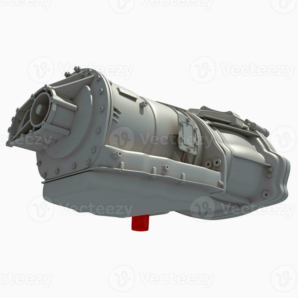 Car Transmission 3D rendering Trans on white background photo