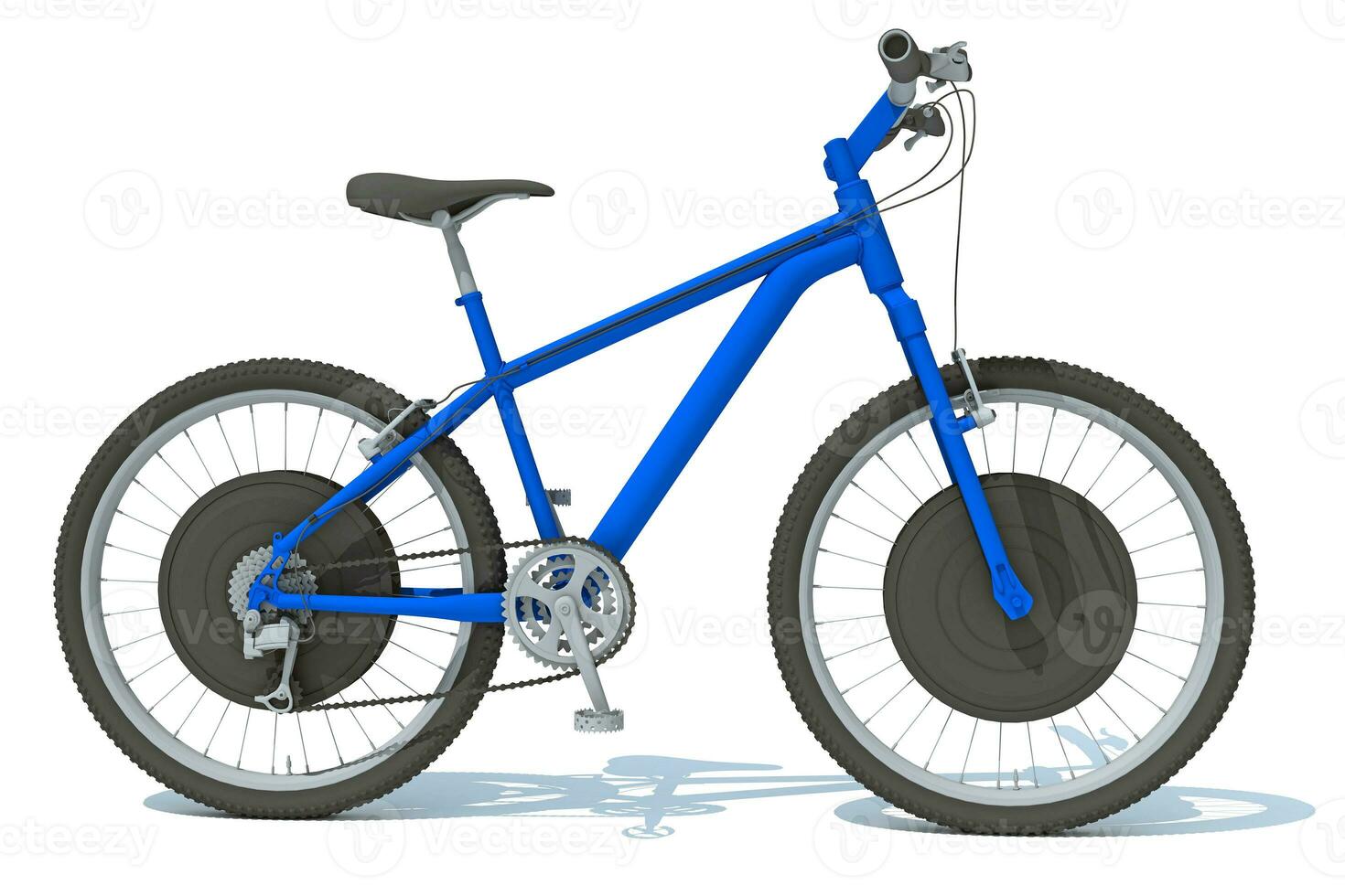 Mountain Bike 3D rendering on white background photo