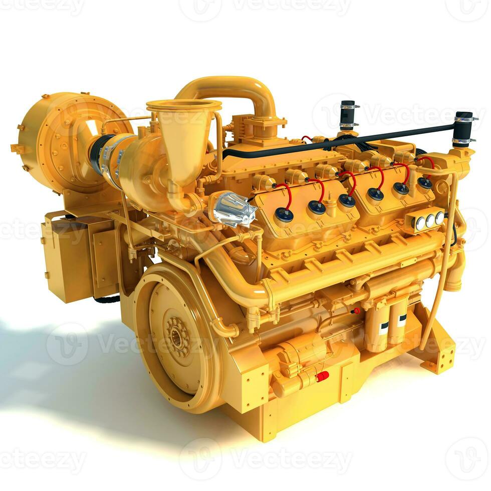 Gas Generator Engine 3D rendering on white background photo