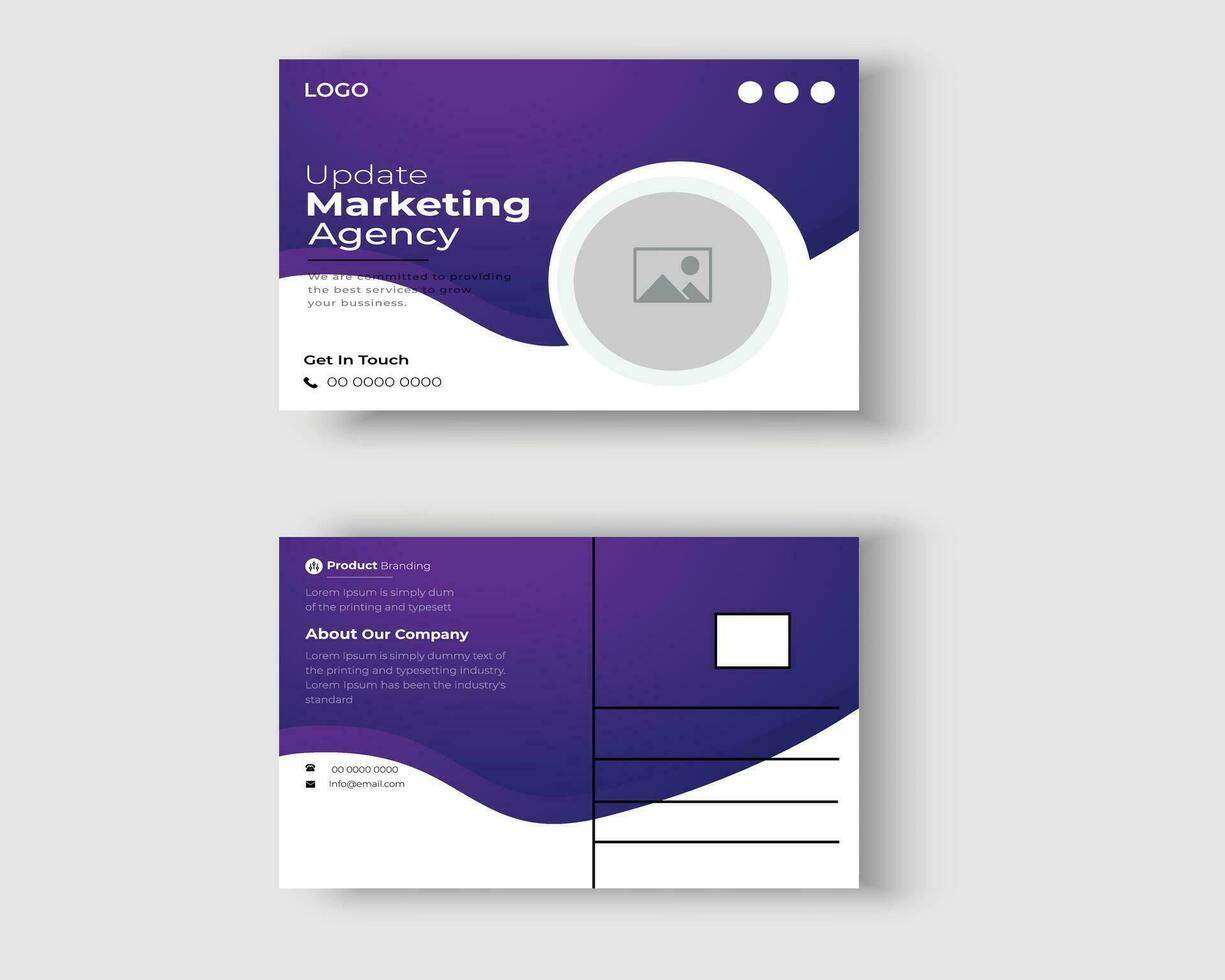 vector corporate business postcard design template