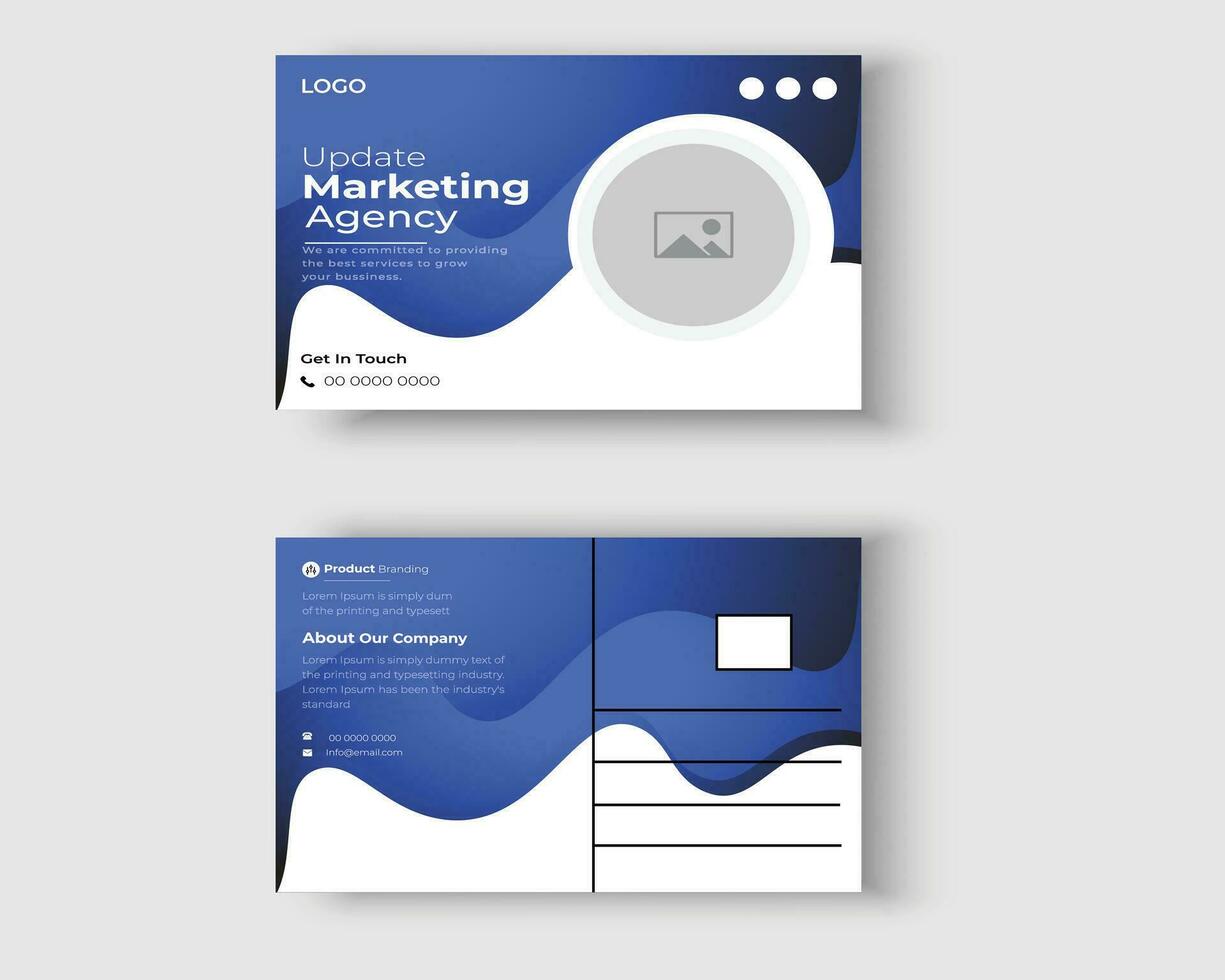 vector corporate business postcard design template