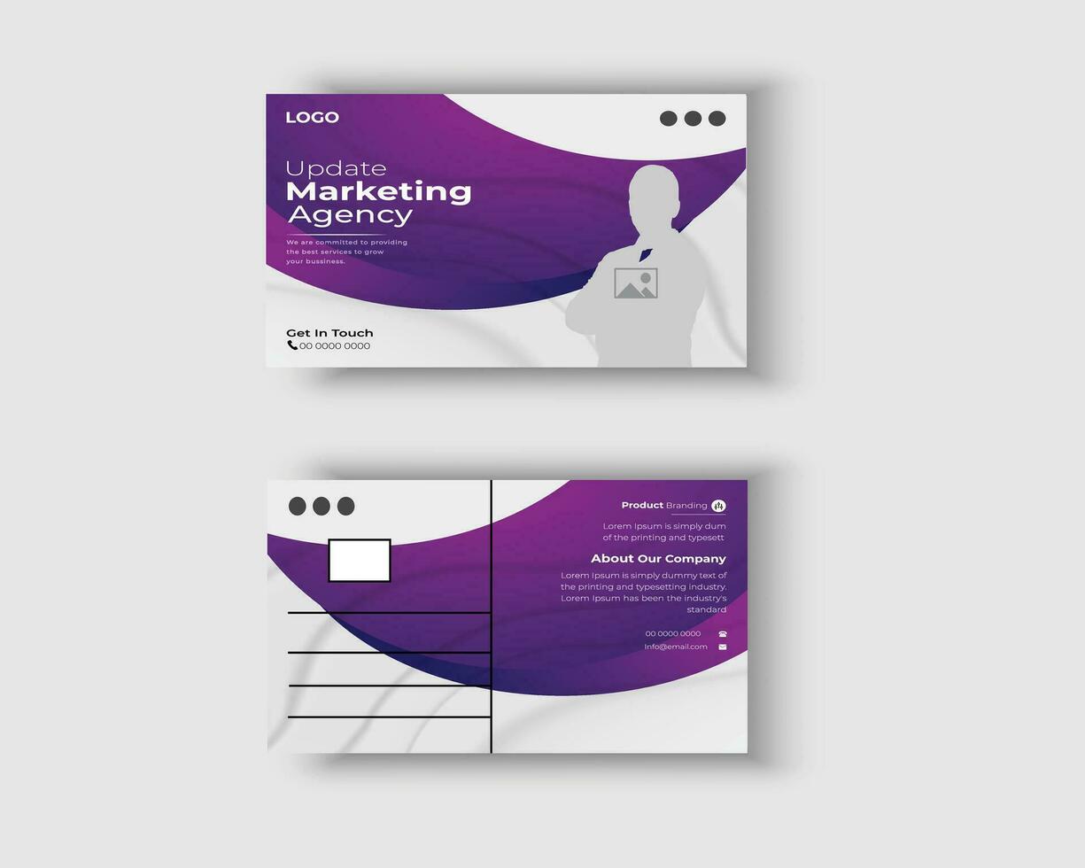 vector corporate business postcard design template