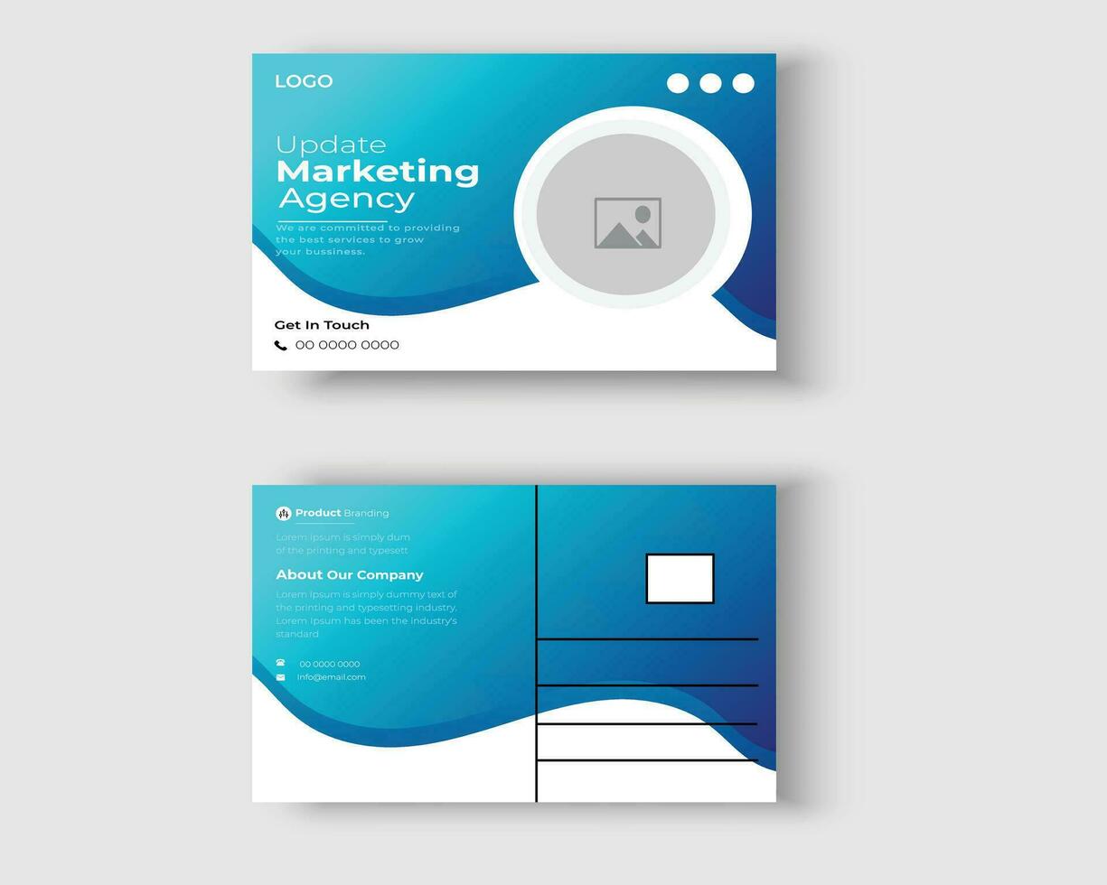 vector corporate business postcard design template