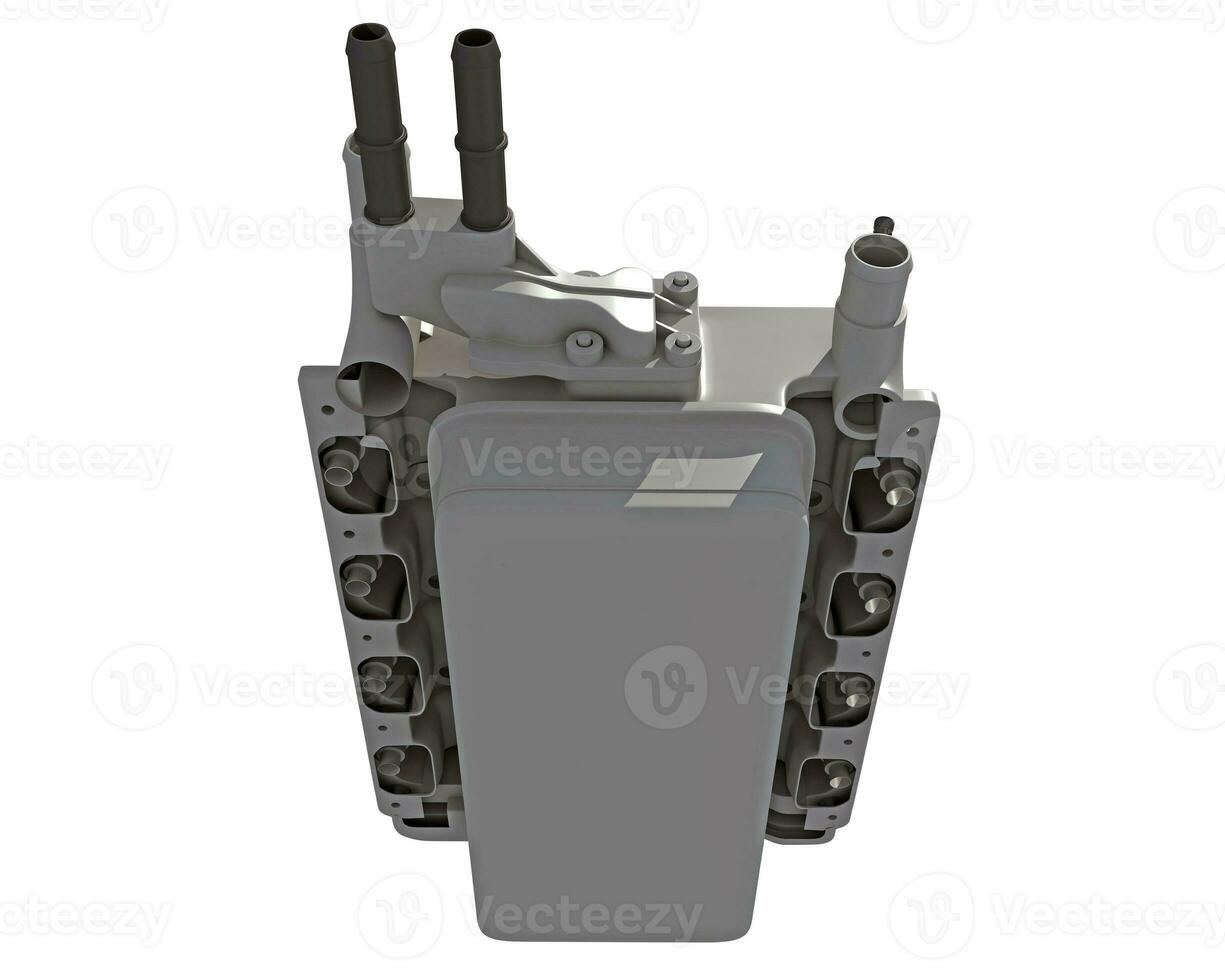 Engine Intake Manifold 3D rendering on white background photo