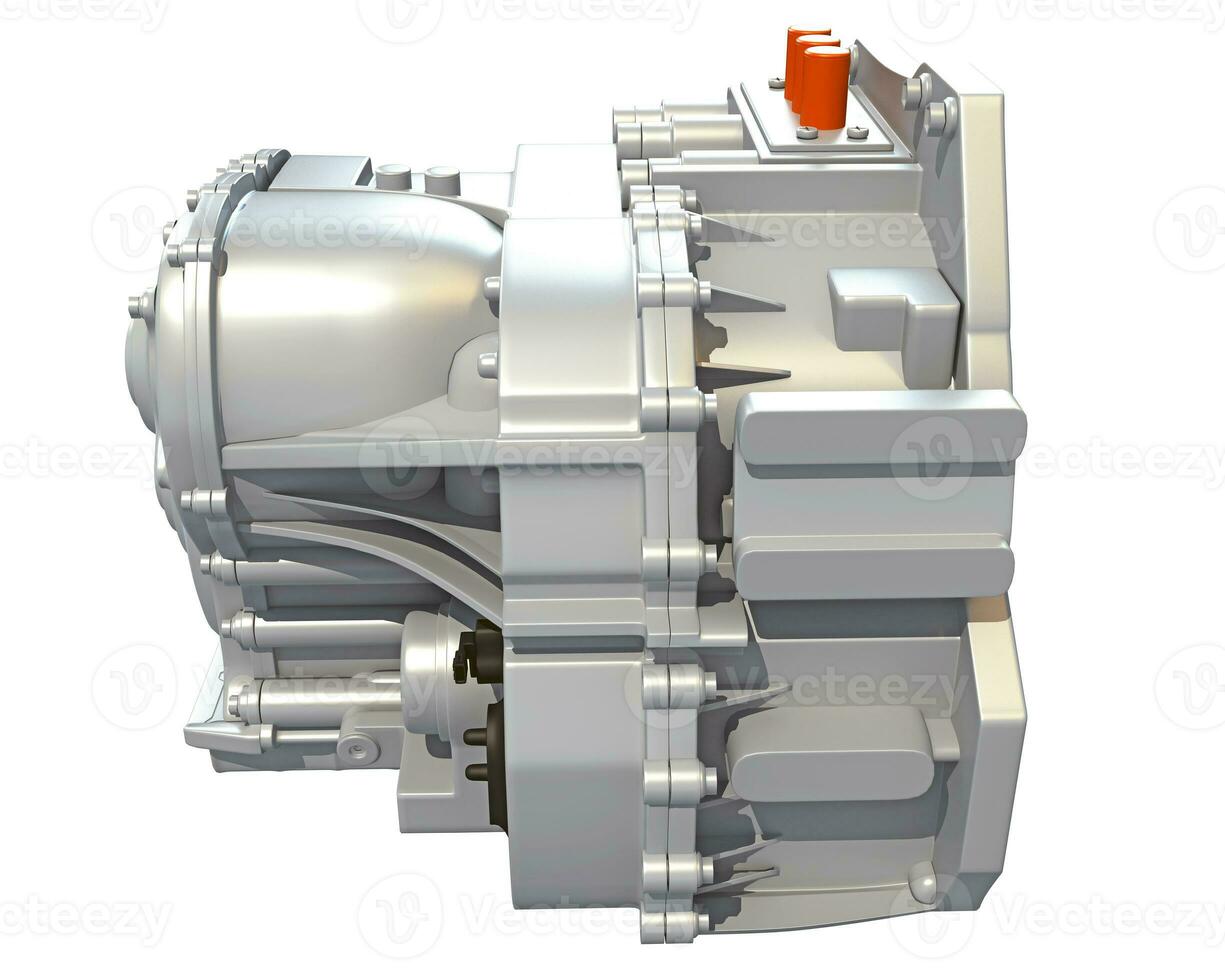 Car Transmission 3D rendering Trans on white background photo