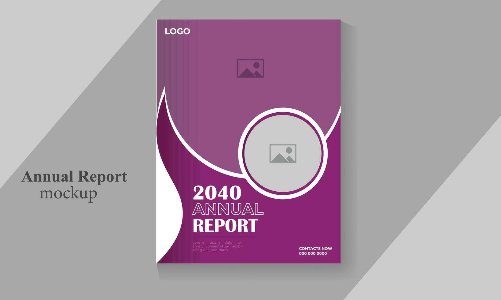 Modern company annual report  flyer template vector
