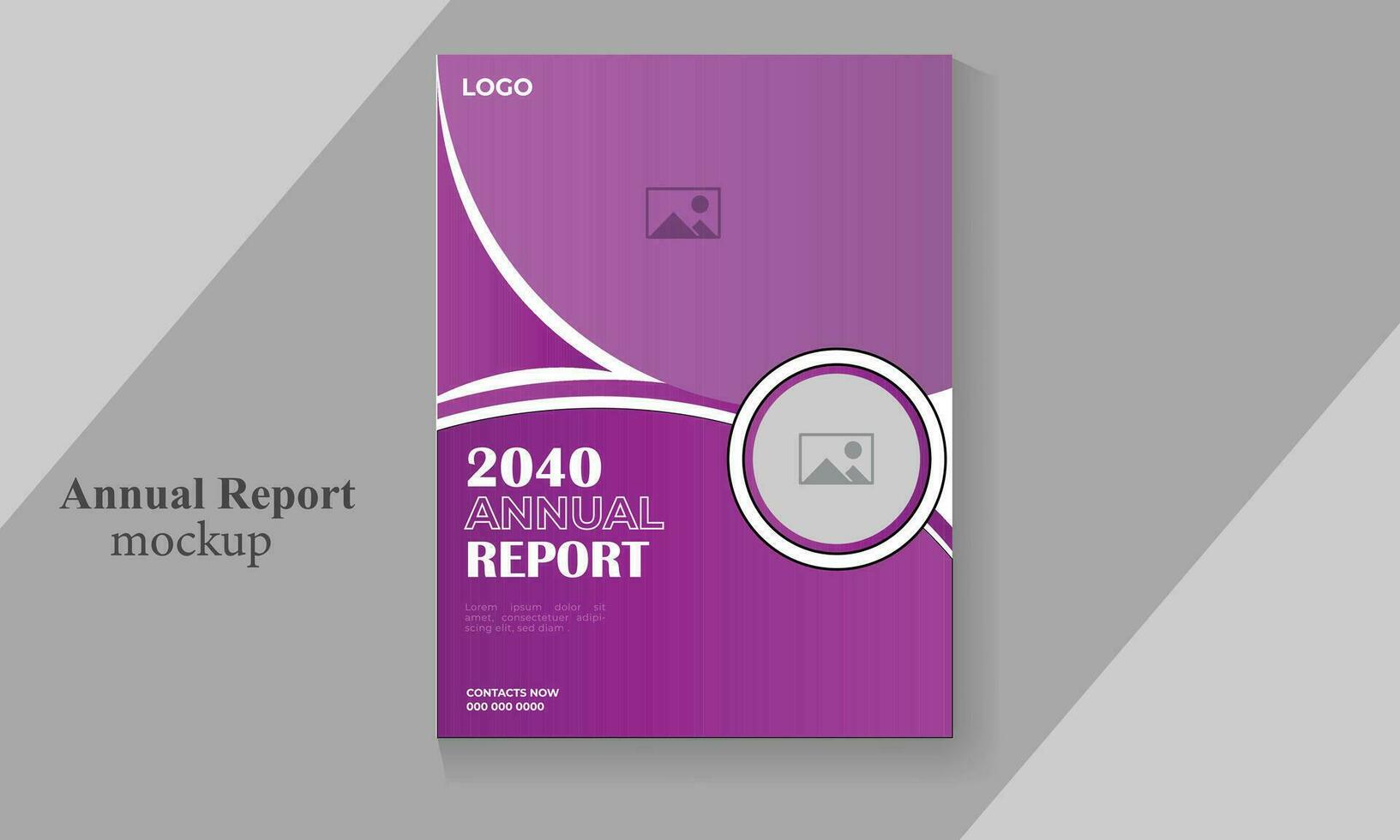 Modern company annual report  flyer template vector