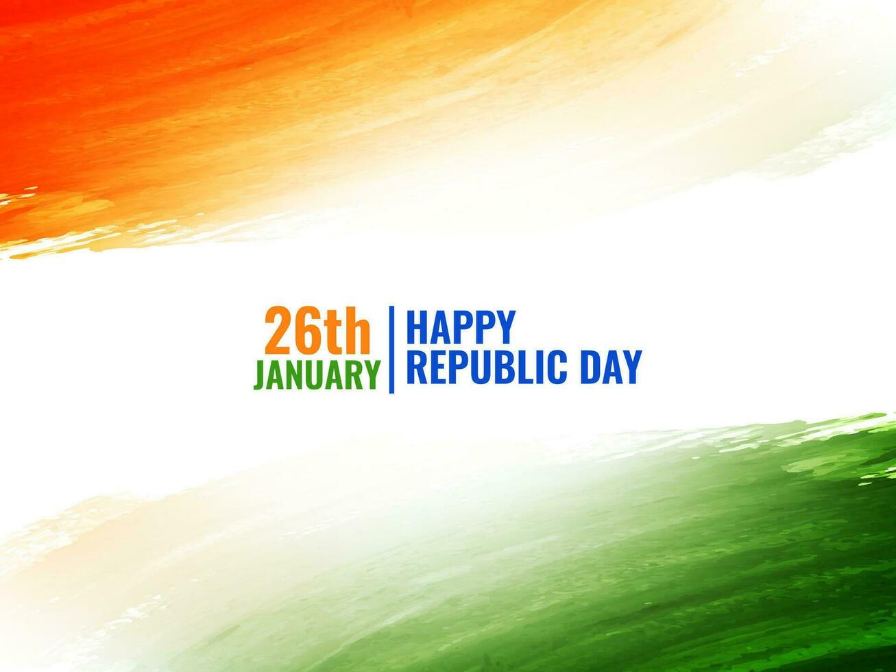 elegante indio bandera tema república día acuarela tricolor antecedentes vector