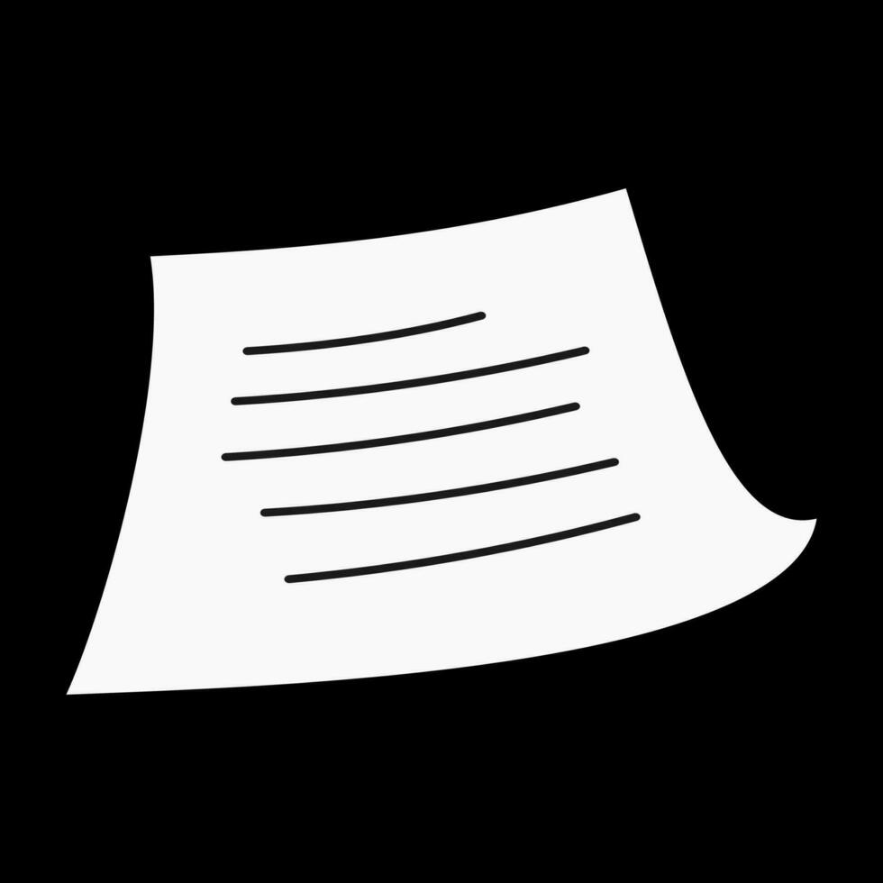 White paper document used as notes vector