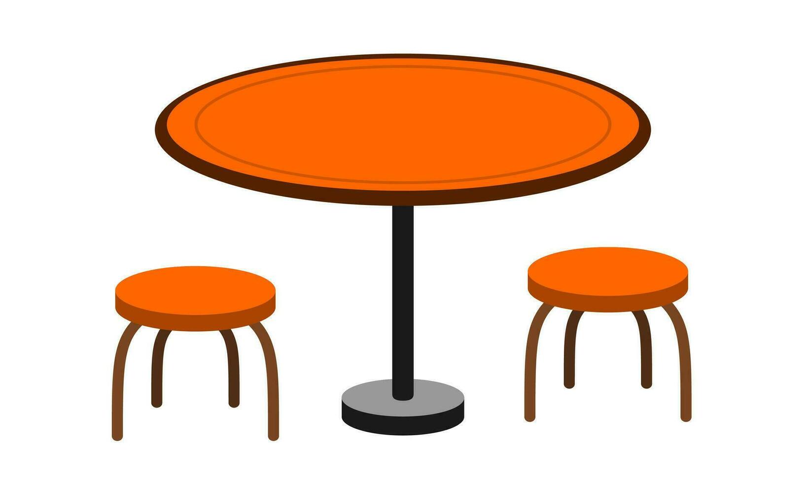table and two pairs of chairs vector