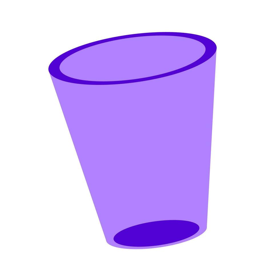 Empty purple glass 3D vector design