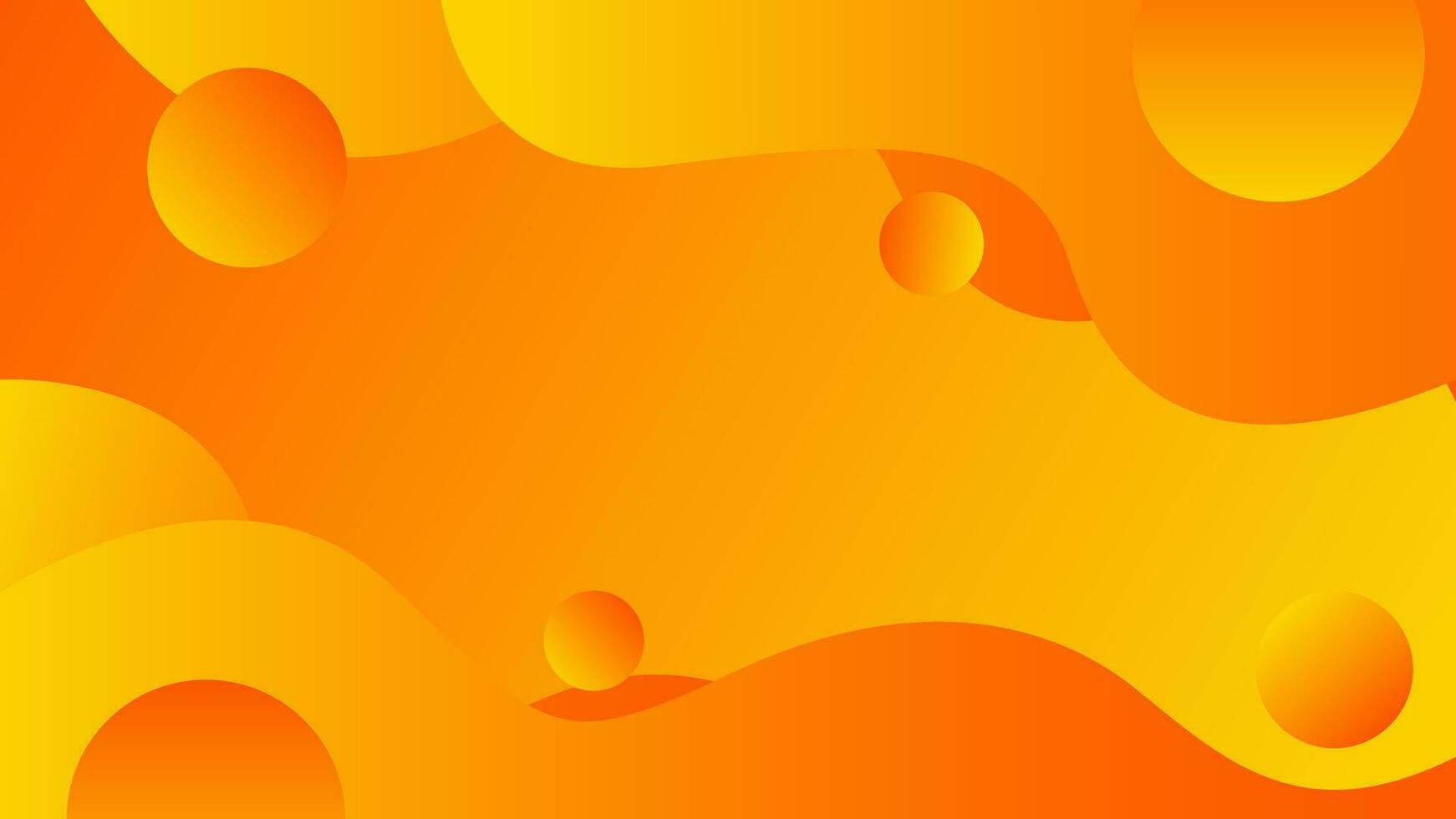 Abstract Gradient orange background with wavy and circle shape. Suitable for wallpapers, banners, events, templates, pages, and others vector
