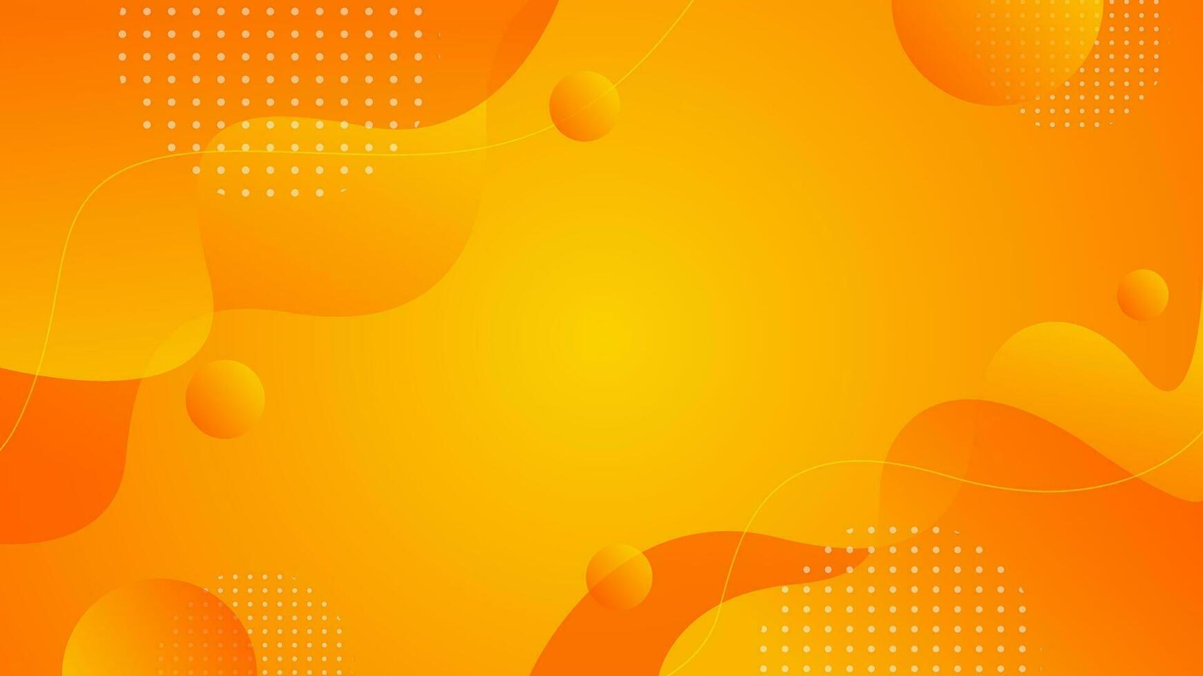Abstract orange gradient background, with trendy geometric graphic design. Simple minimal square and dots halftone yellow and orange gradient pattern background vector