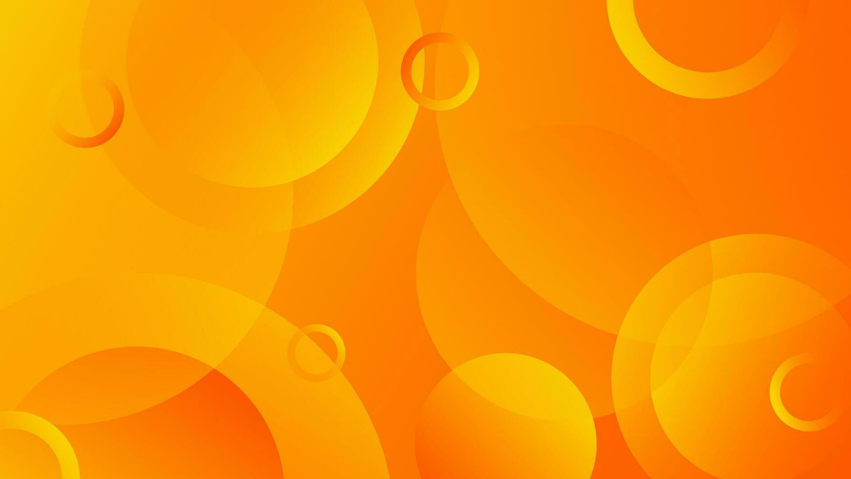Simple dynamic futuristic modern background for landing page template. Gradient orange color theme. Wallpaper with abstract circle shapes vector