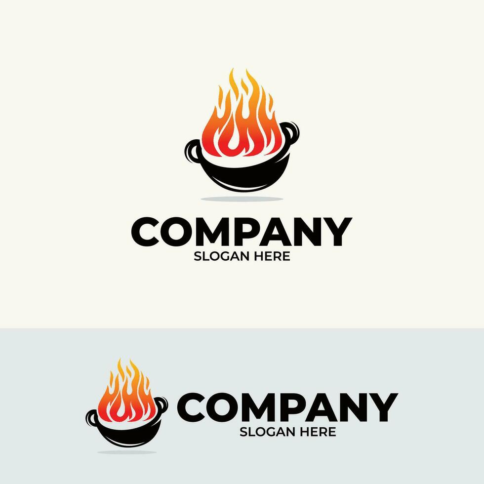Vector graphic of hot BBQ grill meat logo design, Perfect for a restaurant, barbeque business