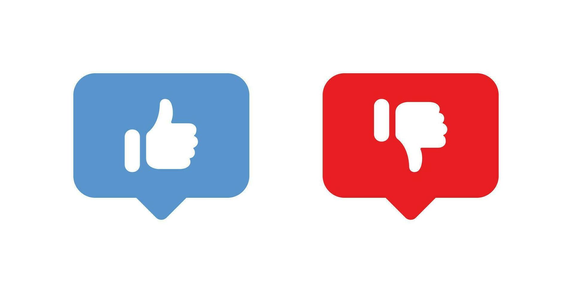 Thumbs Up and Thumbs Down Icons Set - Positive and Negative Feedback Symbols vector