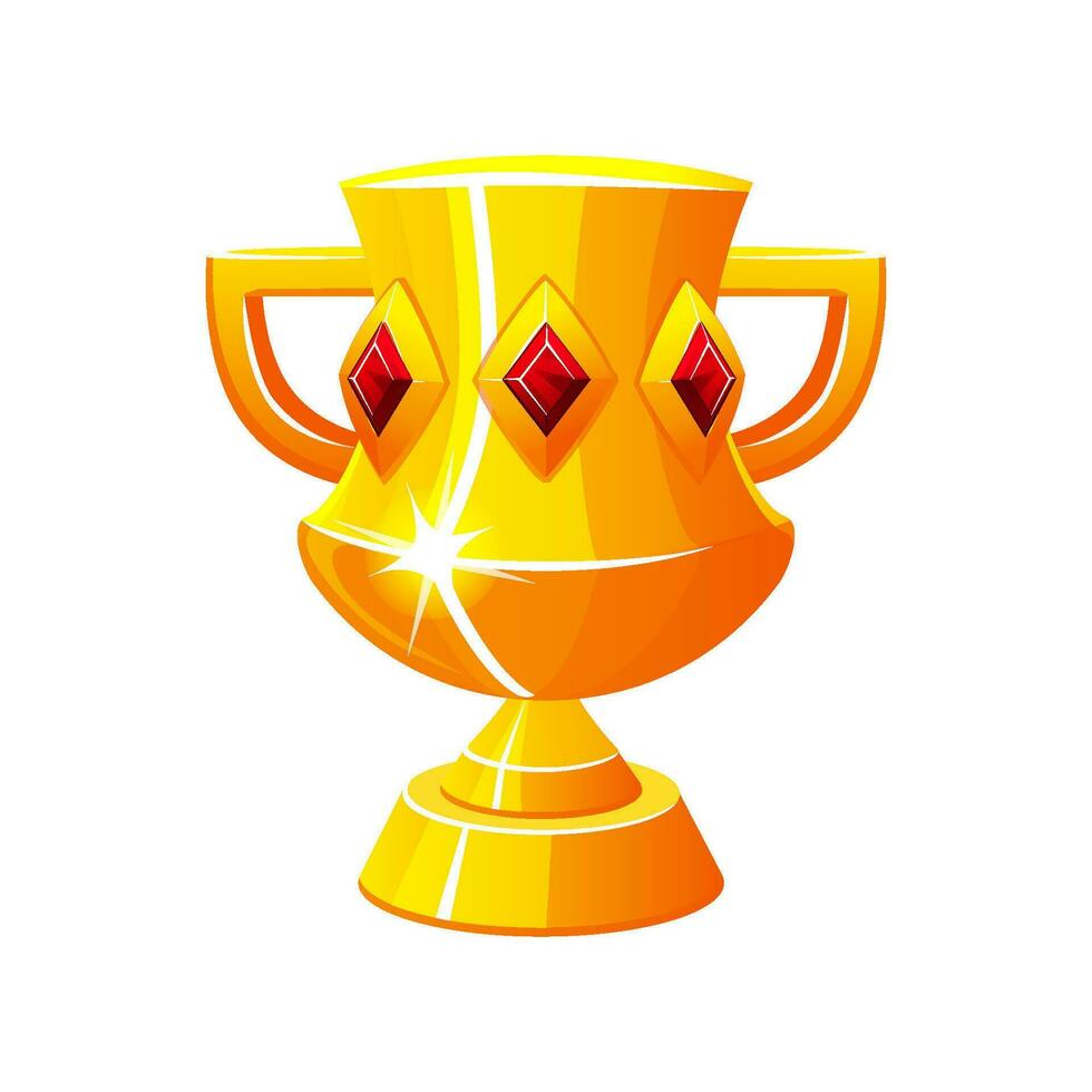 Award cup, vector icon. Trophy award cup, the gold prize champion wins victory.