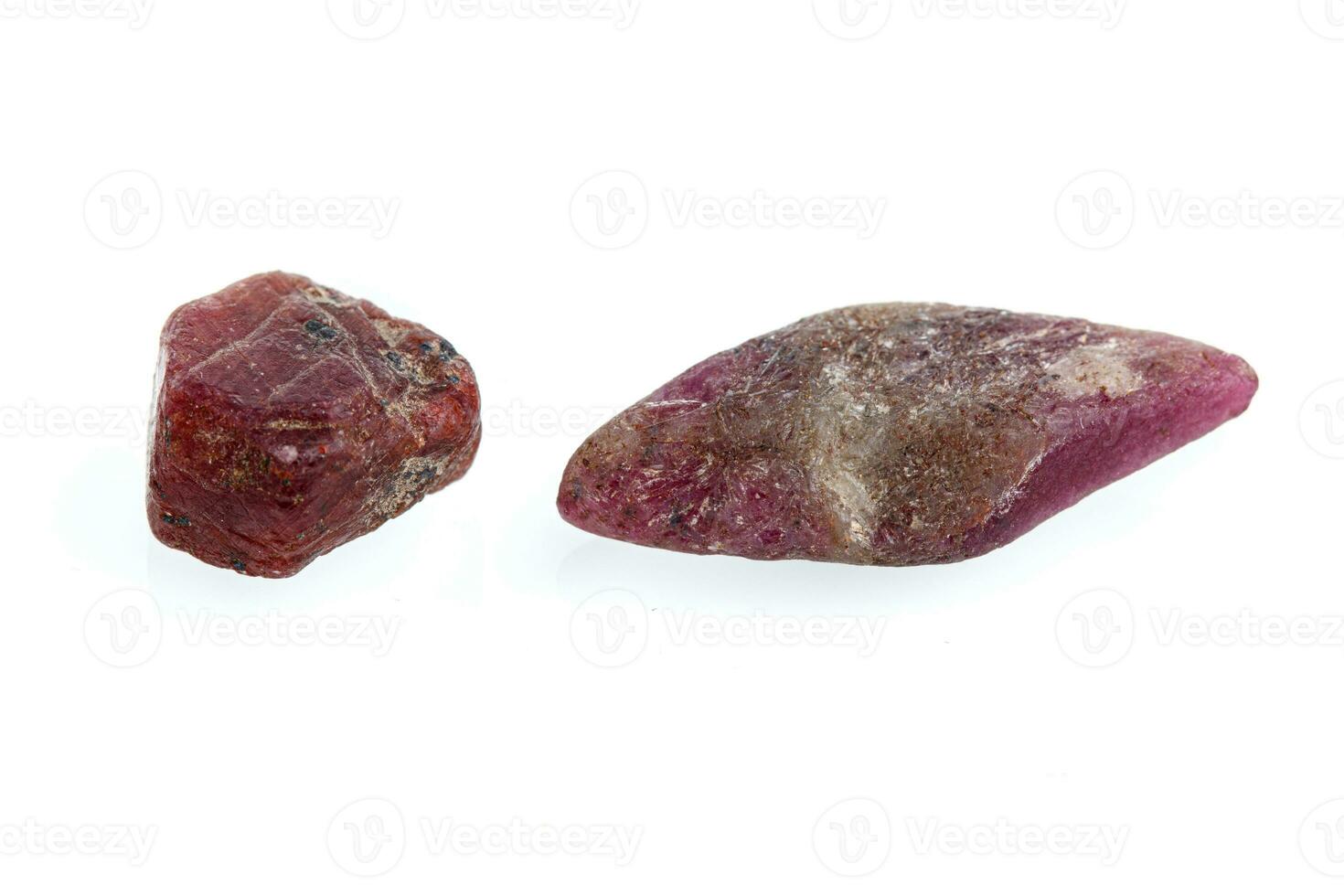 macro mineral stone ruby on a white background photo