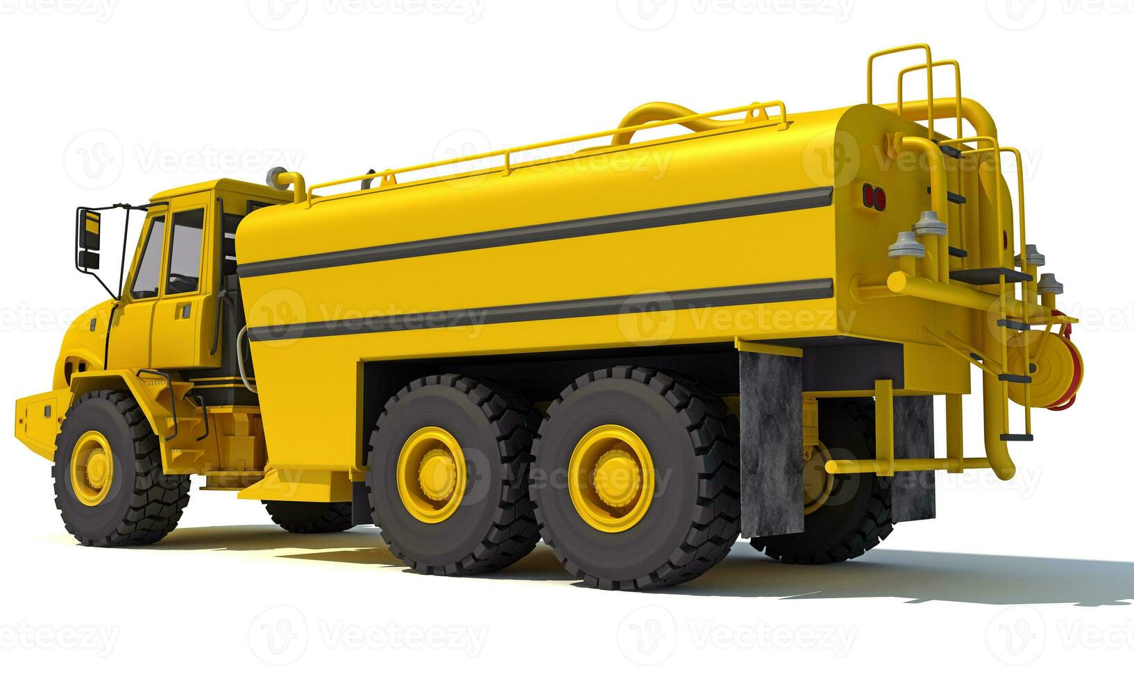 Water Delivery Truck 3D rendering on white background photo