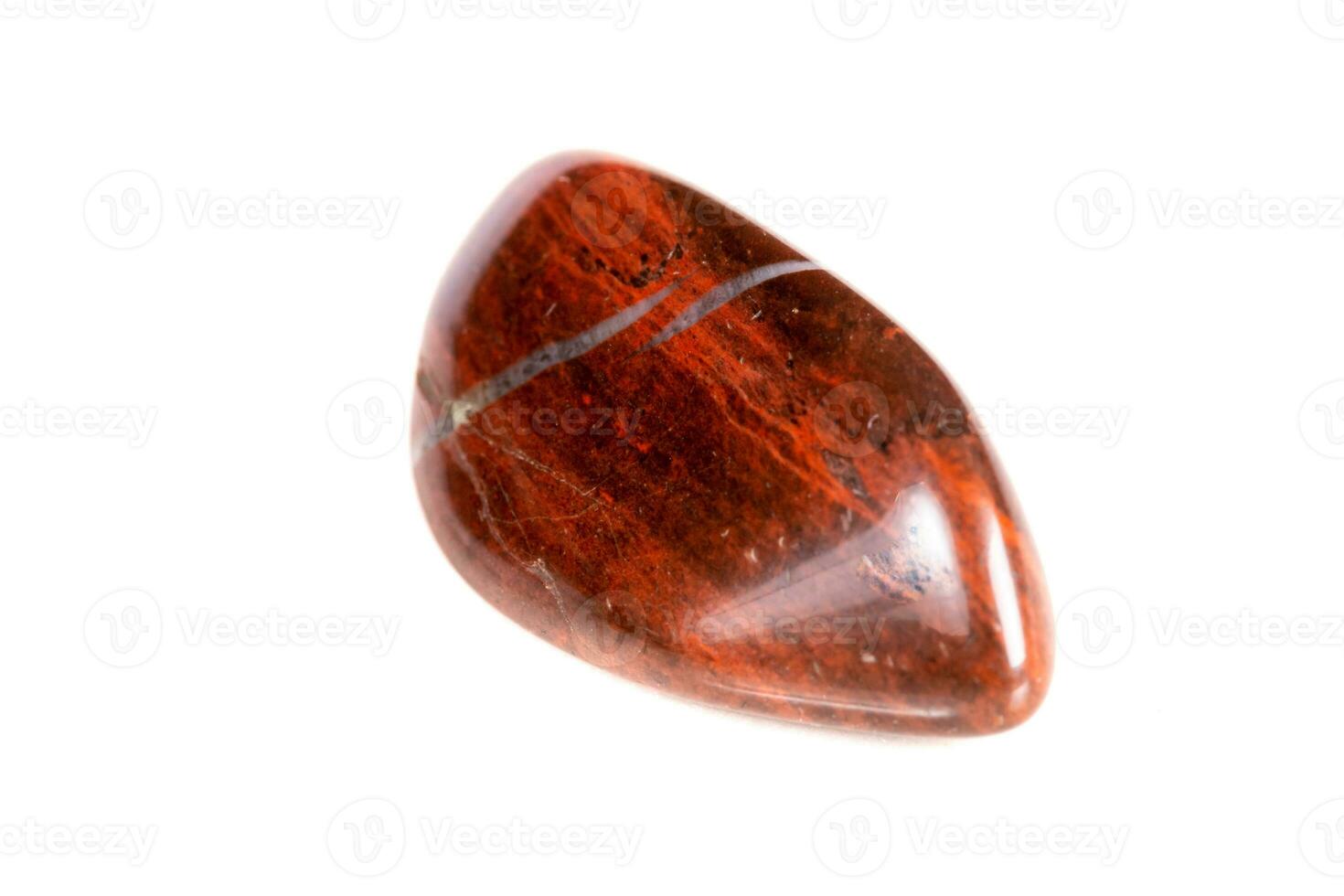 Macro mineral stone jasper on a white background photo