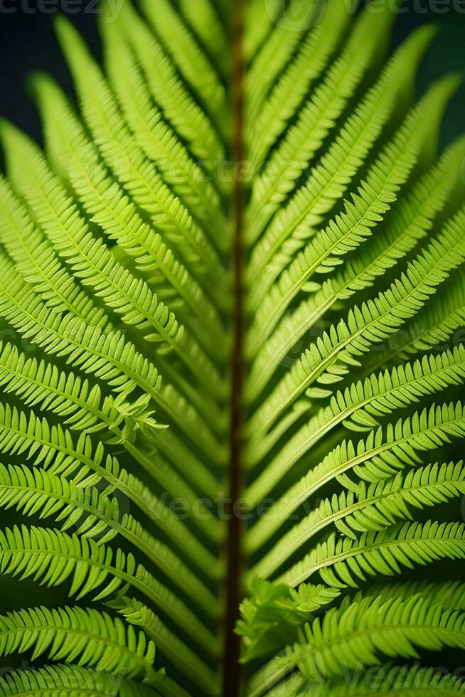 AI generated Elegance and symmetry of fern fronds as they unfurl, revealing their intricate patterns, background image, generative AI photo