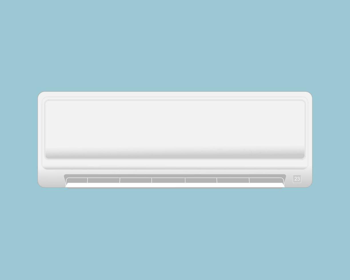 air conditioner on blue background vector