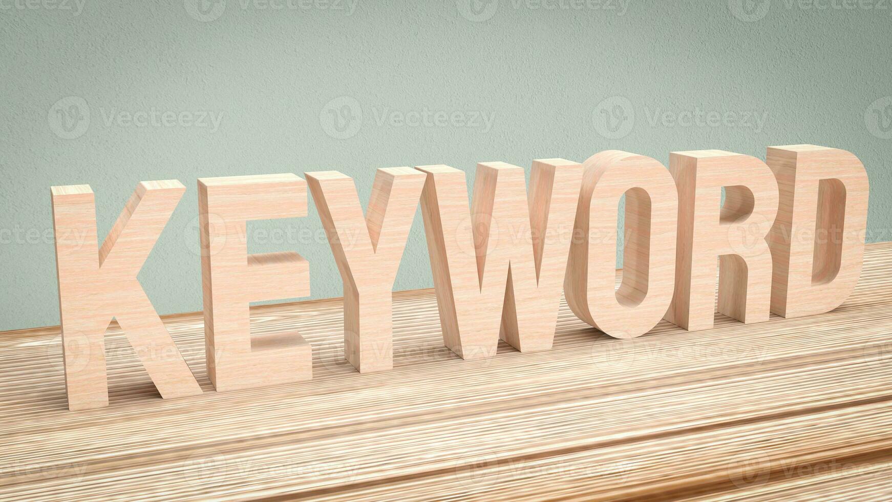 The keyword text for technology or business concept 3d rendering. photo