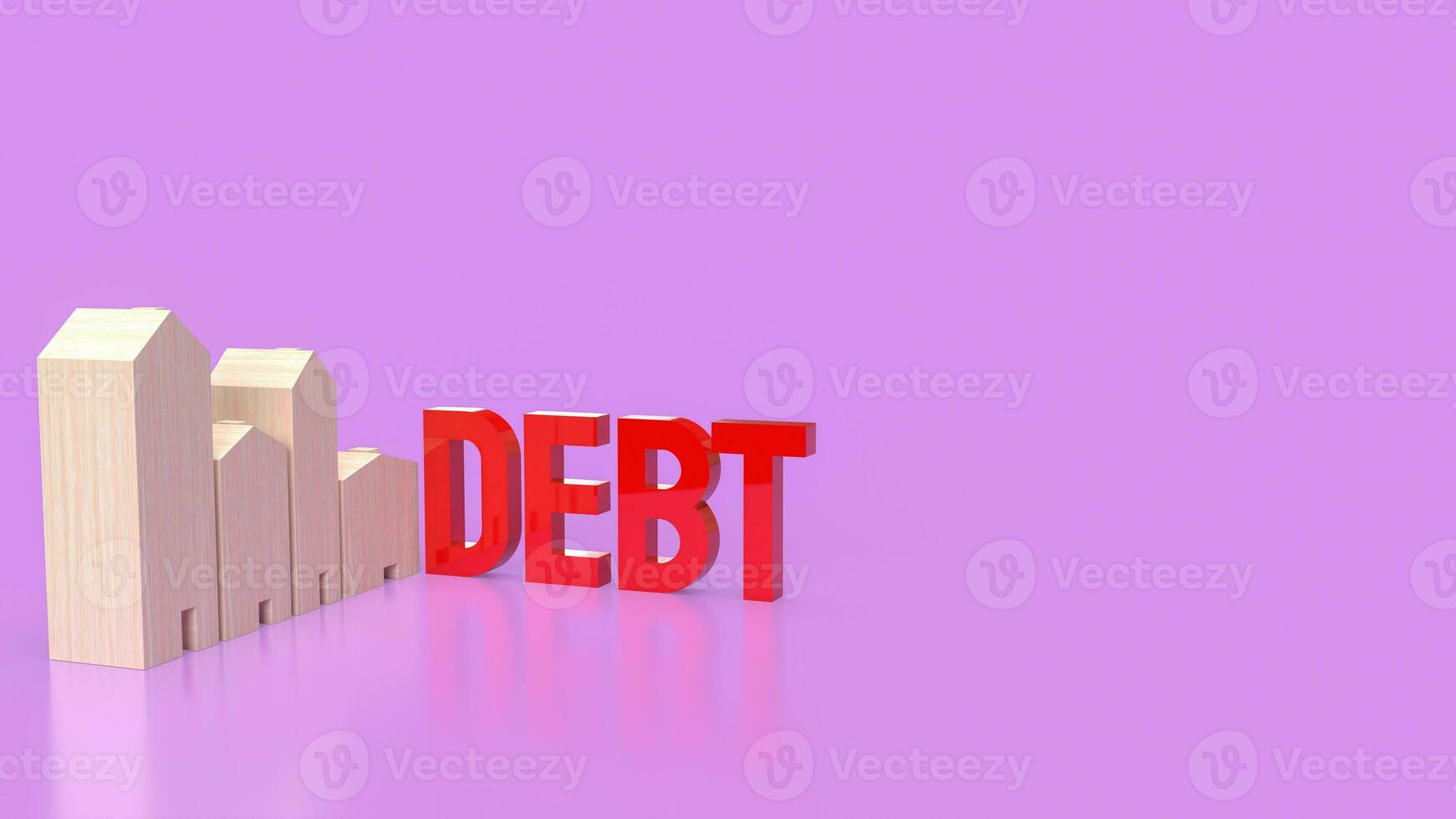 The image for Household debt or property concept 3d rendering. photo