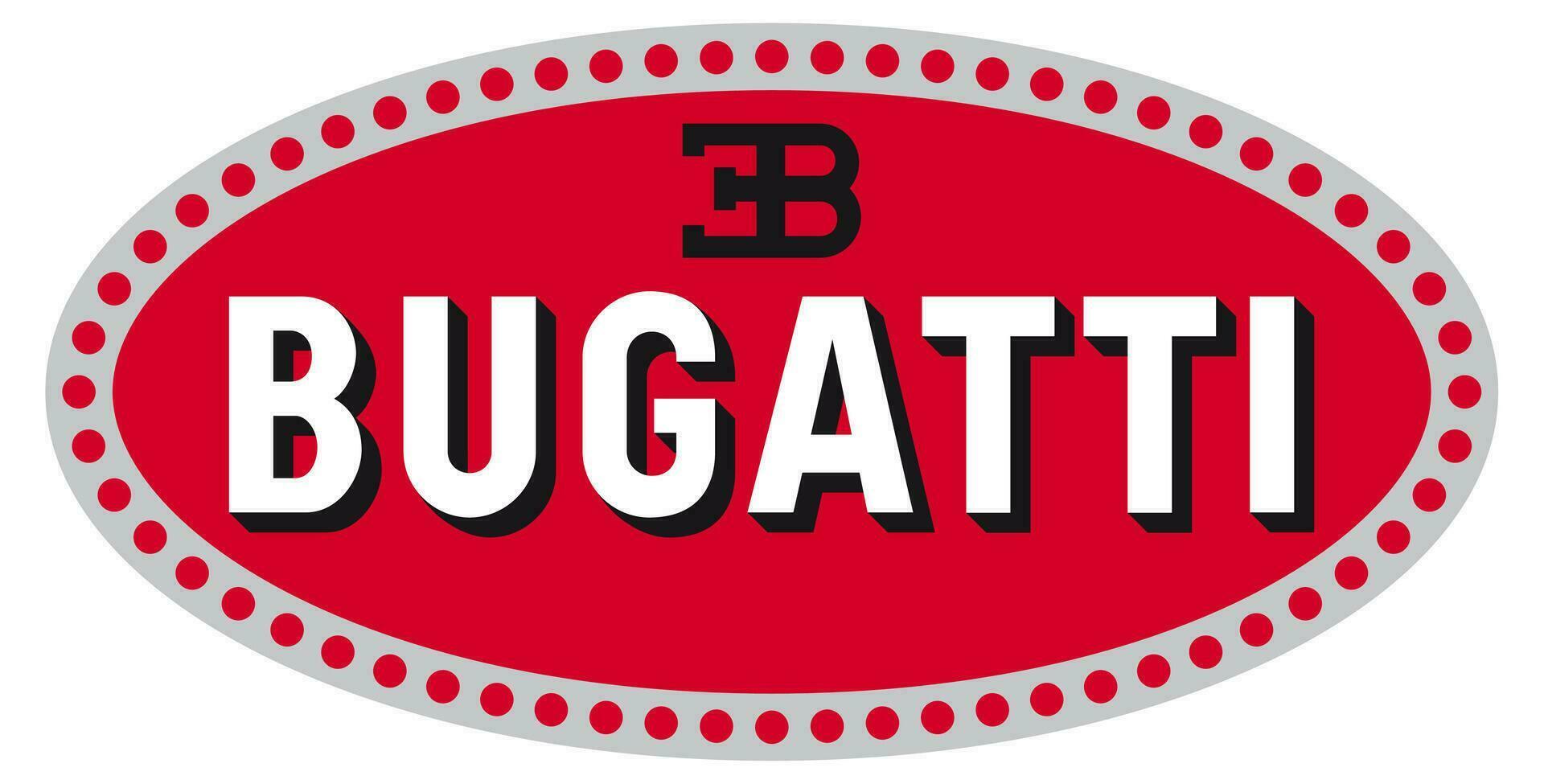 bugatti coche logo vector ilustración