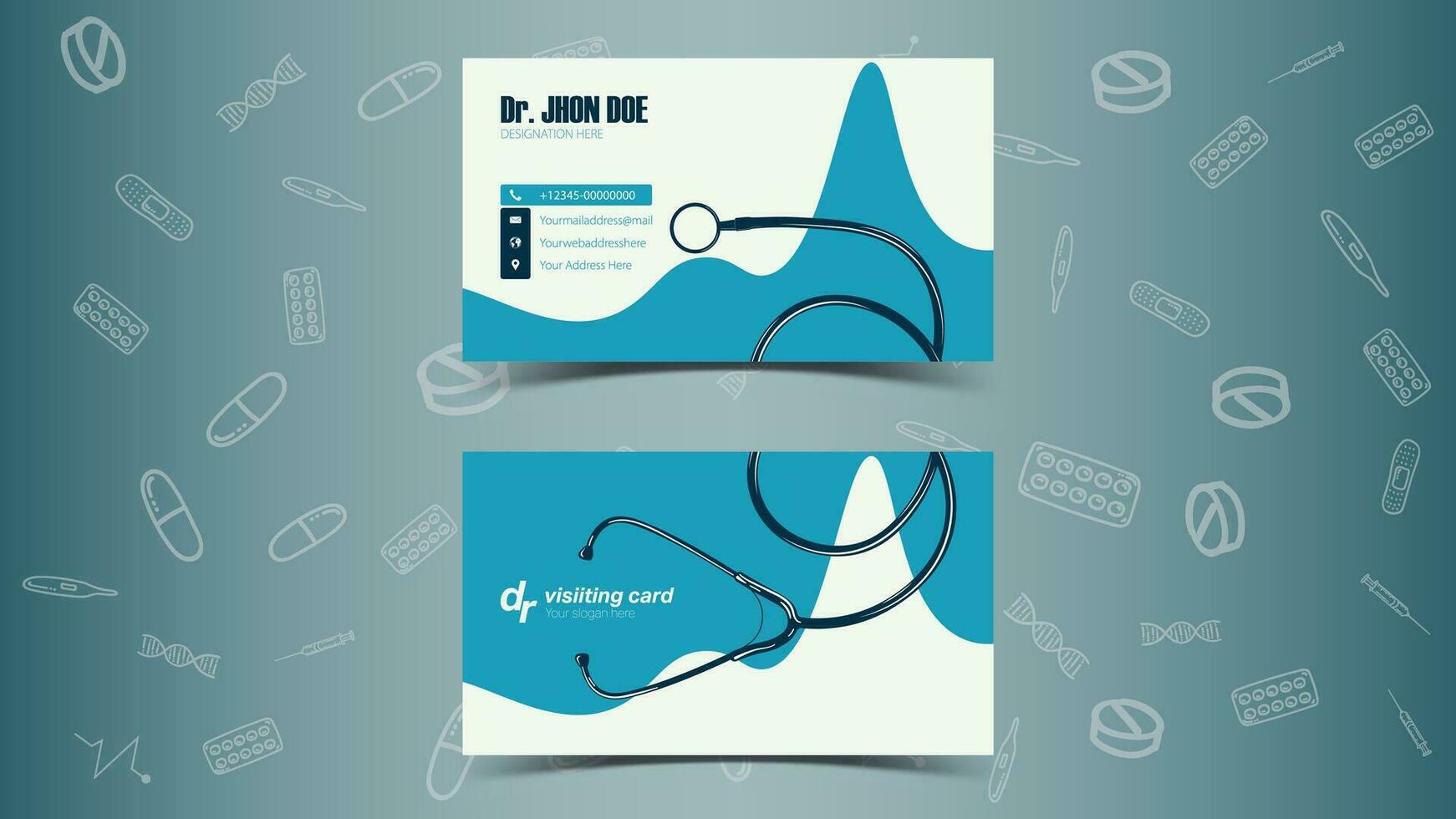 doctor visiting card design vector