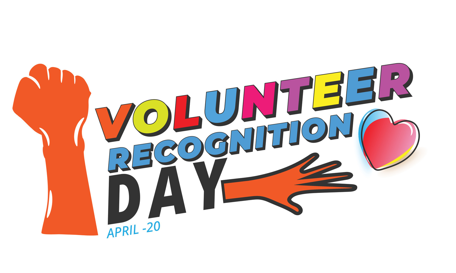 Volunteer Recognition Day. background, banner, card, poster, template