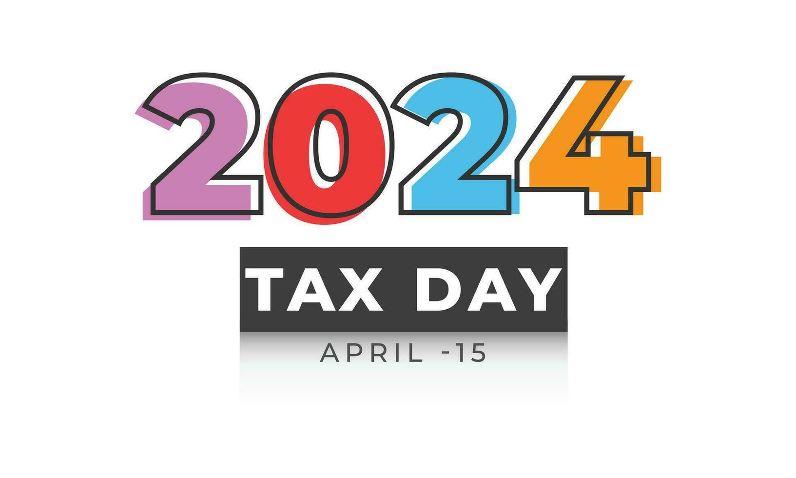 Tax Day. background, banner, card, poster, template. Vector illustration.