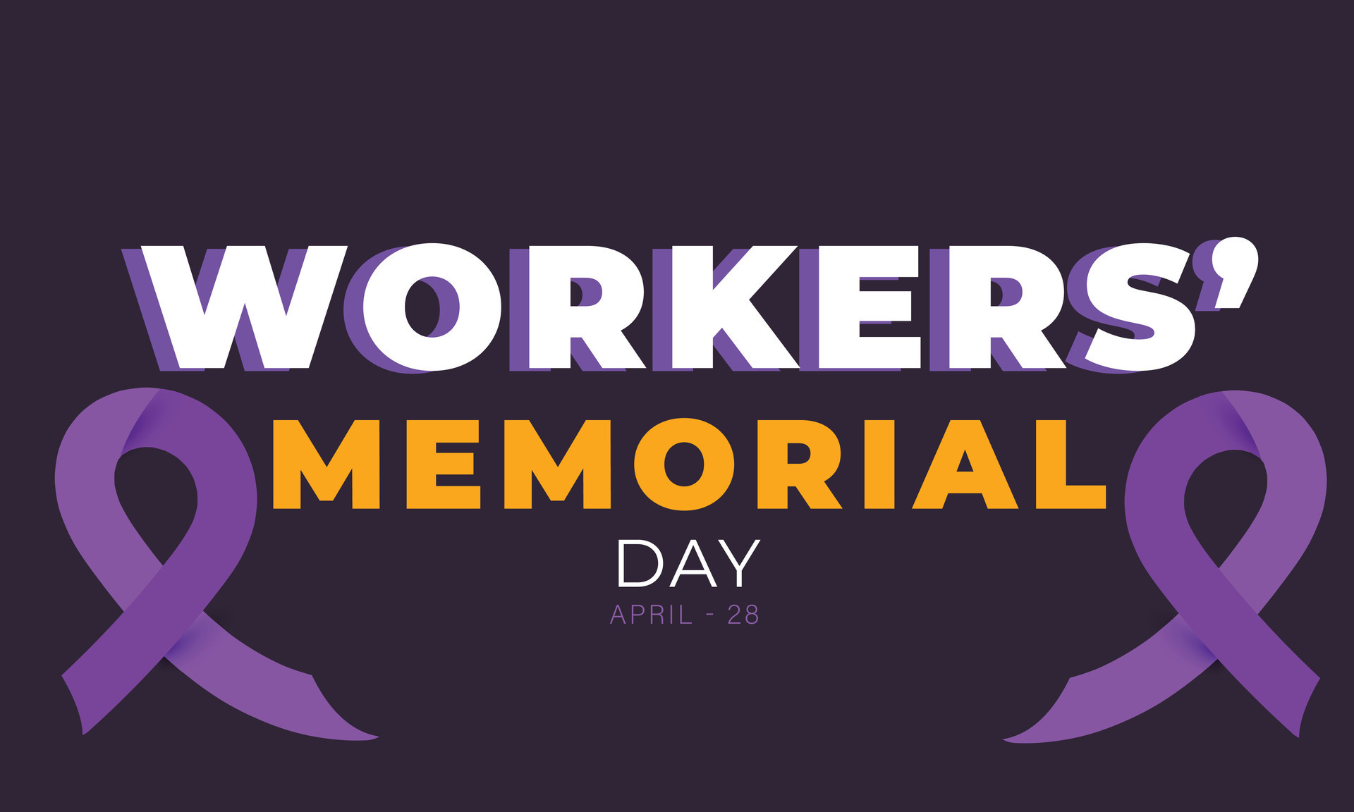 Workers Memorial Day. background, banner, card, poster, template