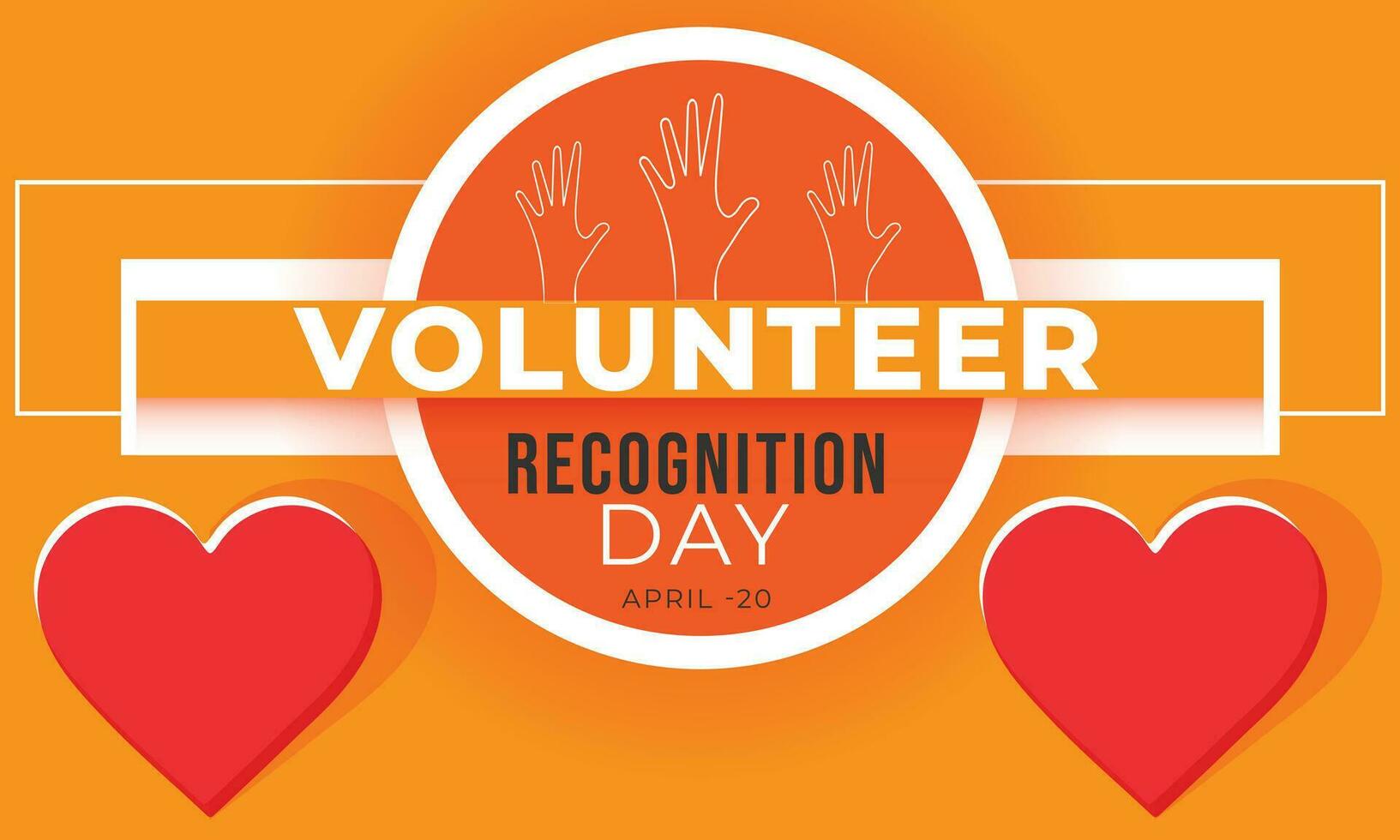 Volunteer Recognition Day. background, banner, card, poster, template. Vector illustration.