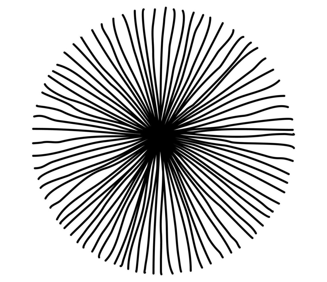 resumen circulo de rayas. geométrico sencillo cifra. vector ilustración.