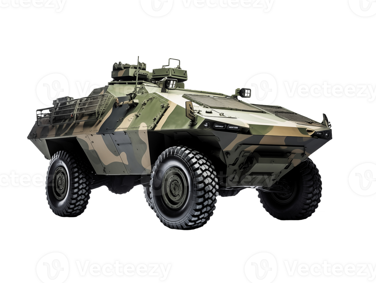 AI generated Main battle vehicle in hyper realistic style. Armored fighting vehicle. Special military transport. Detailed PNG colorful illustration. AI Generated