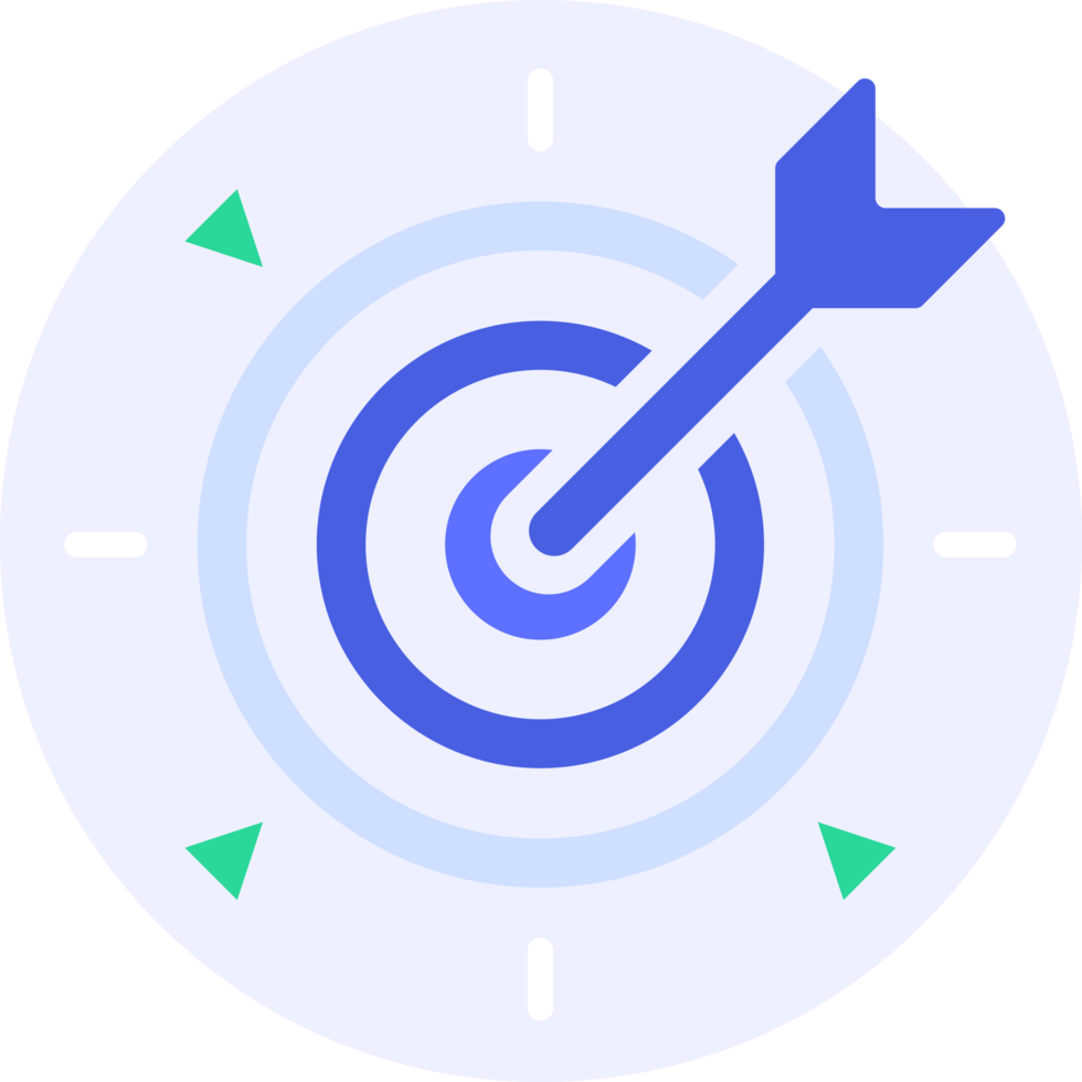 target mission and goal modern icon clipart illustration png