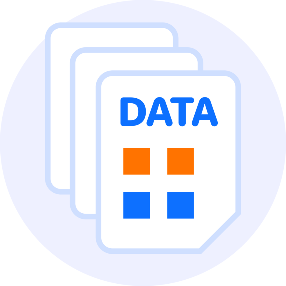 data collection modern icon clipart illustration png