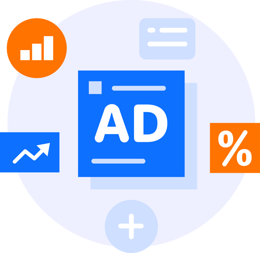 ads conversion modern icon clipart illustration png