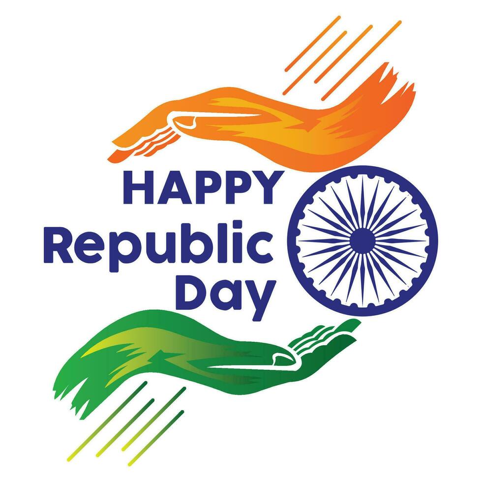 Indian republic day 26th january background vector