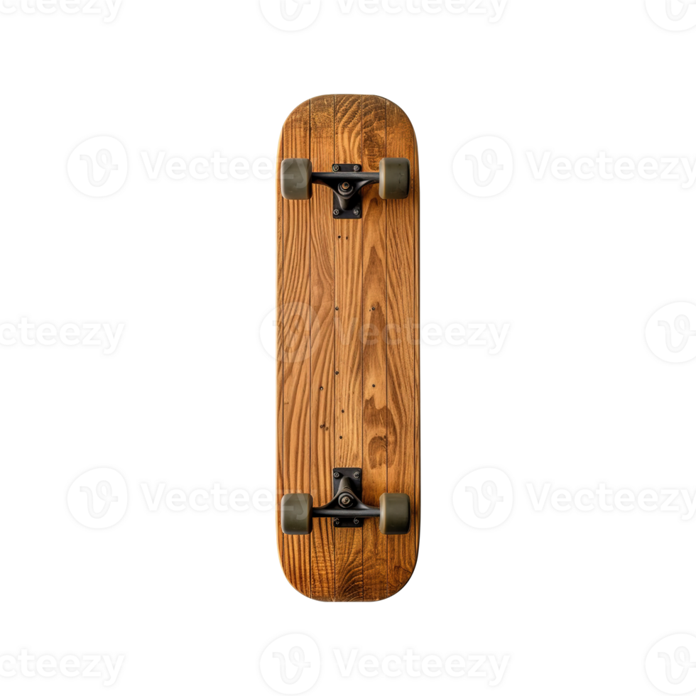 AI generated skateboard deck on transparent background PNG