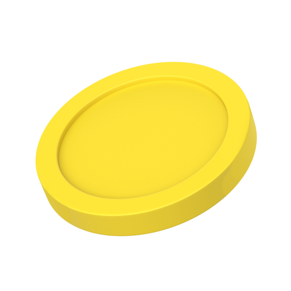 3d de oro monedas icono en transparente antecedentes png. vacío dorado dinero firmar png