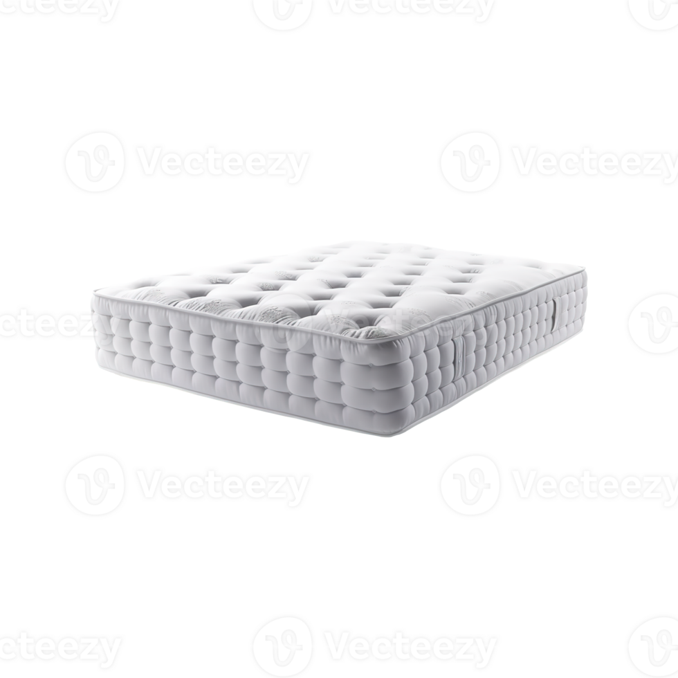 AI generated White mattress on transparent background png