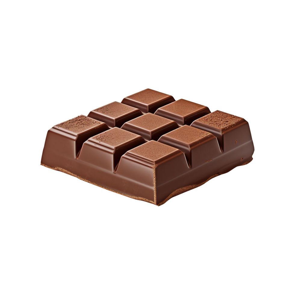 ai generado chocolate bar dulce postre comida en transparente antecedentes png